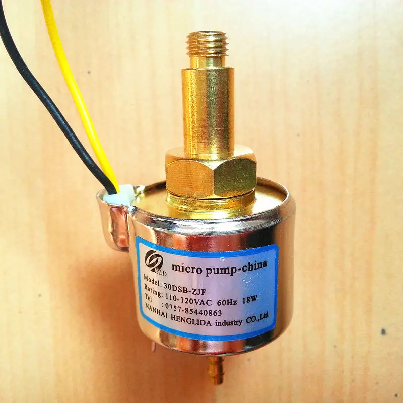 Микро-электромагнитный насос Модель 30DCB-ZJF напряжение 110-120vac-60hz-мощность 18 Вт |