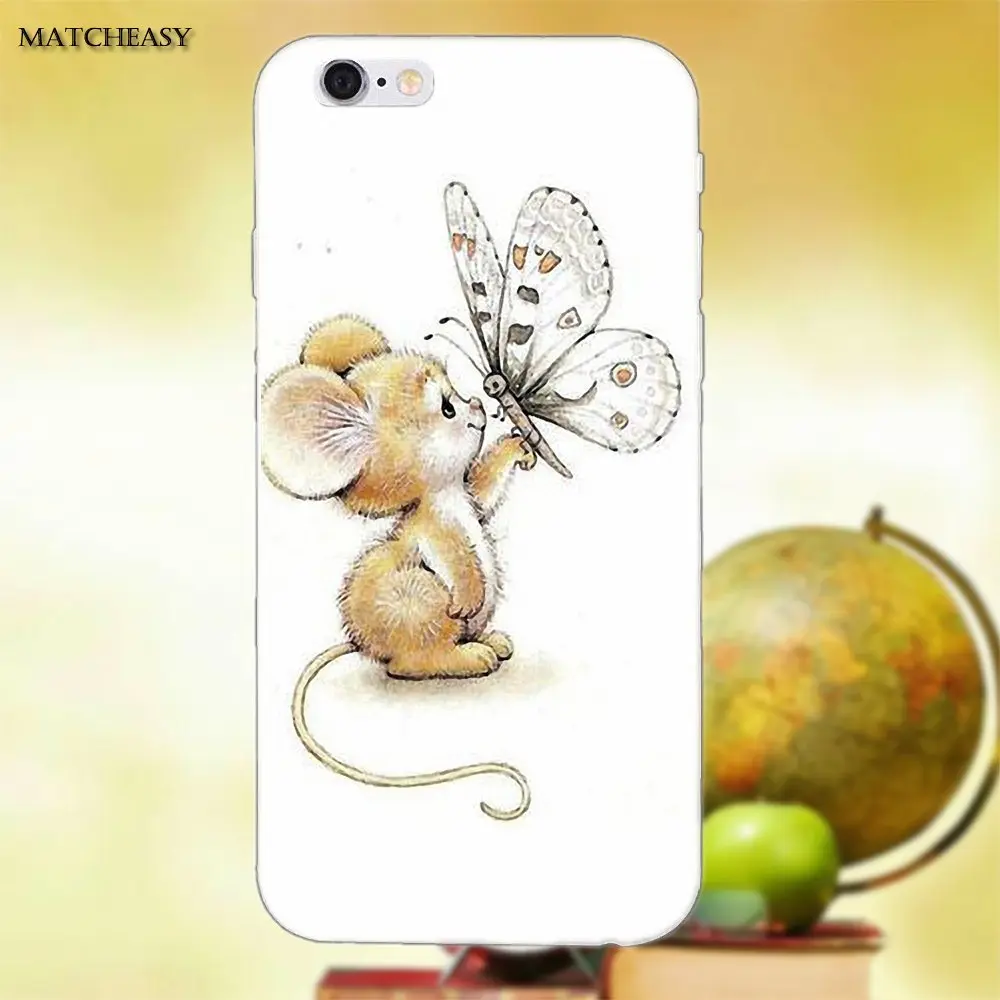 Миньоны мышь я для Apple iPhone X XS Max XR 4 4S 5 5C SE 6 6S 7 8 Plus Мягкий Силиконовый ТПУ прозрачный