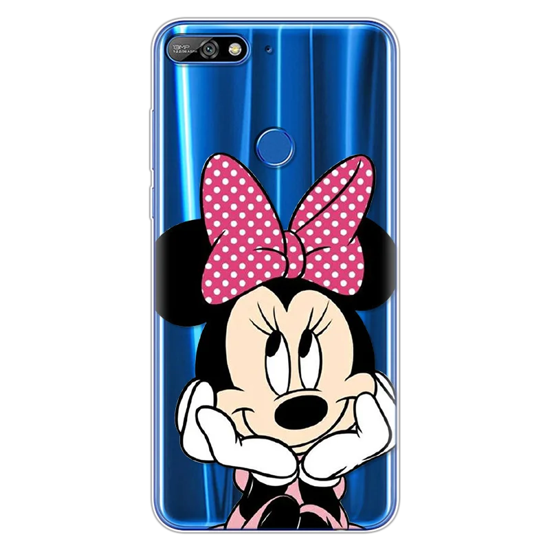 minittou Силиконовый чехол для huawei Y7 Prime Funda, мультяшный подарок для пары, защита для huawei Y7 Prime, мягкий чехол, резиновый Модный чехол - Цвет: minittou