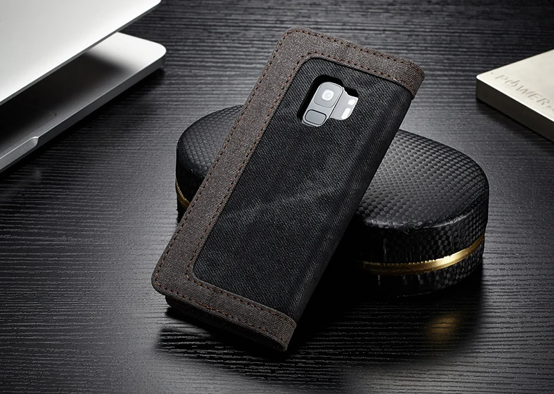 Чехол-книжка Me для samsung Galaxy S10, S9, S8 Plus, S10E, роскошный джинсовый холщовый чехол-кошелек для samsung Note 10, 8, 9, S6, S7 Edge, чехол