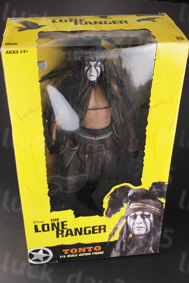 Neca THE LONE RANGER 18 &quotpolegadas TONTO brinquedos figura аниме 1/4 фигурка бесплатная доставка|Игровые