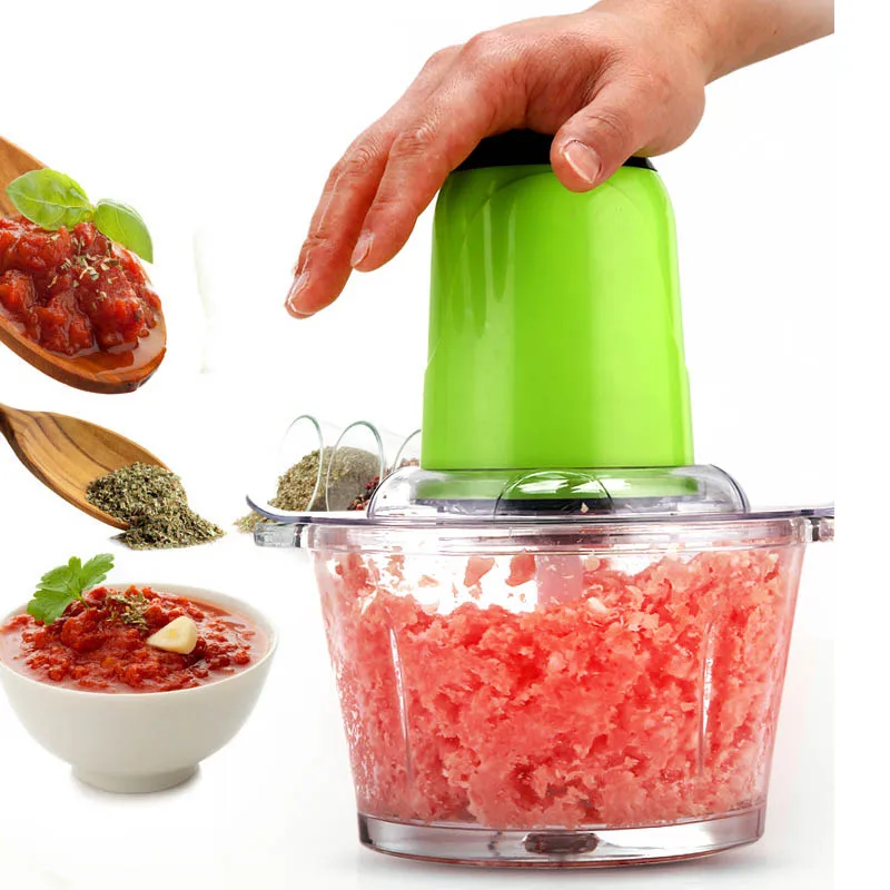 

2L Electric Kitchen Chopper Shredder Food Chopper Meat Grinder Multifunctional Household Food Processor Meat Kitchen Blender