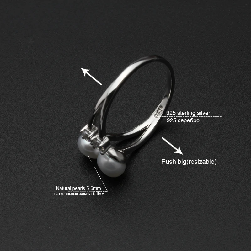 Женское кольцо из серебра пробы с пресноводным жемчугом|ring for|rings for womenring jewelry |