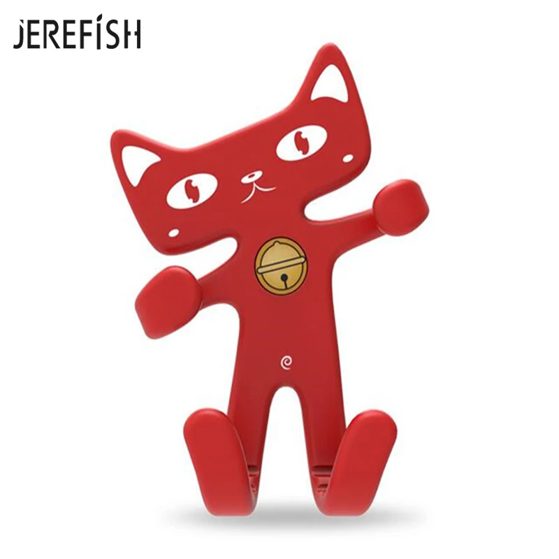 JEREFISH гибкий держатель для автомобиля с кошкой мягкий резиновый милый на