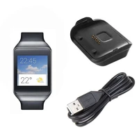smart watch charger for samsung gear live r382 sm r382 desktop dock cradle with usb charging cable high quality adapter black