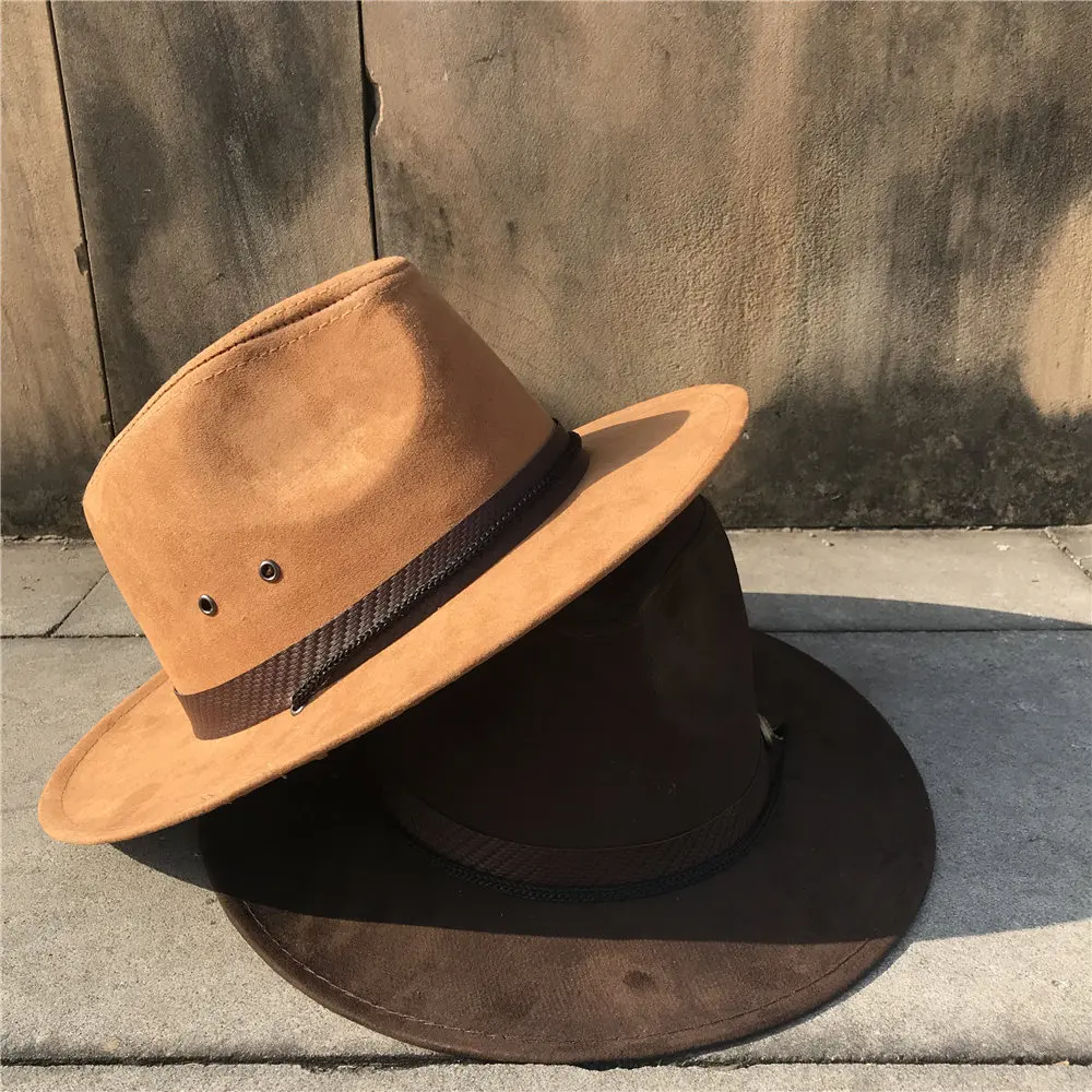 Женская и мужская полая шляпа от солнца в западном стиле для папы Boater Sombrero Hombre