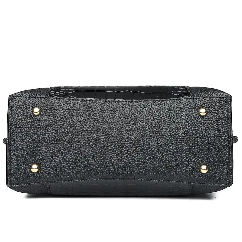 Drand дизайнерская женская сумка из крокодиловой кожи тоут черного цвета большая