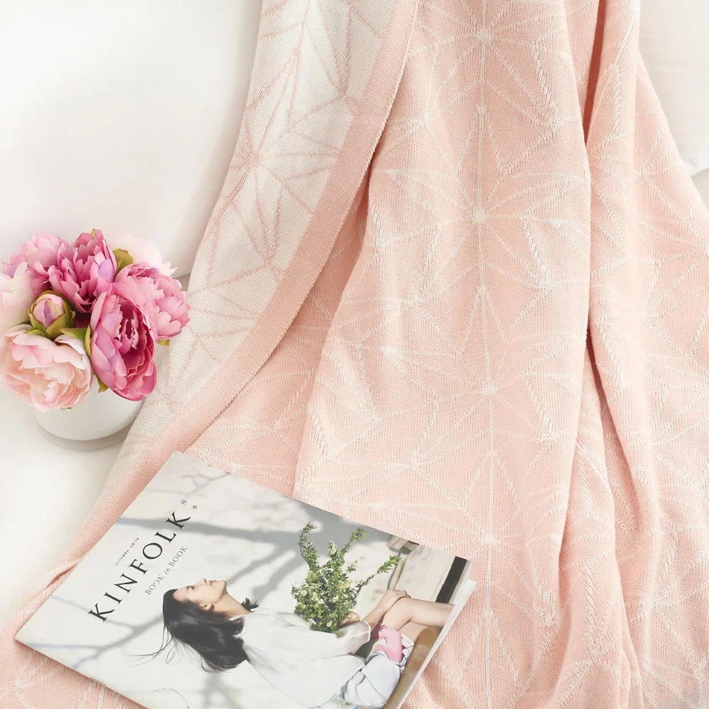 

collalily 100% cotton sofa throw blanket Modern Bedding bed soft throw rug solid home camping travel picnic