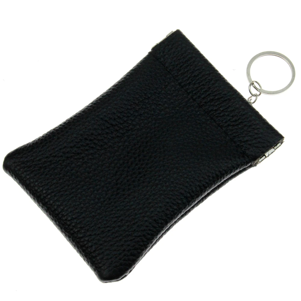 Cowhide Genuine Leather Coin Purse Women Men Small Keychain Key Ring Wallet Money Change Bag Business Credit Card Holder Pouch | Багаж и