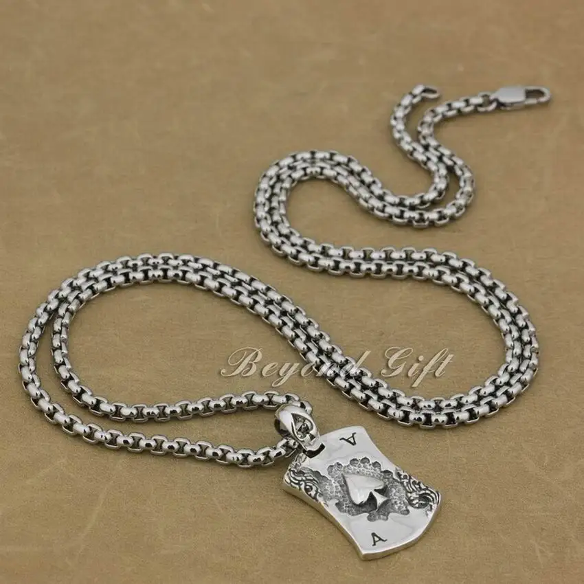 Модная бирка из стерлингового серебра 925 пробы кулон с пиками ювелирные изделия в