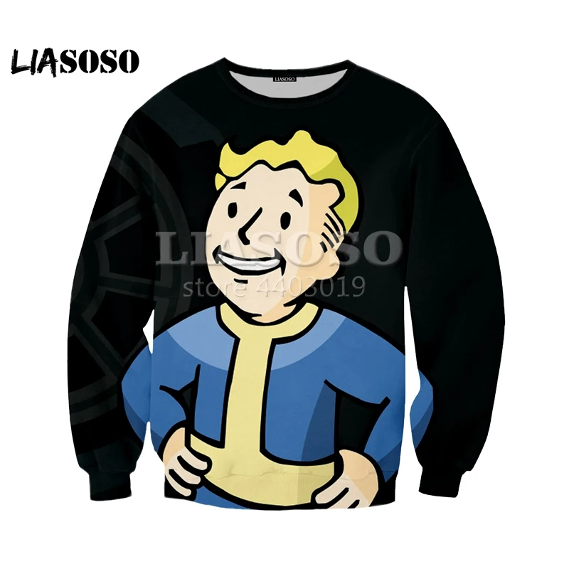 LIASOSO новые летние 3D цветной печати Fallout 4 игровой персонаж верхней одежды, мужские и женские Кофты Одежда SE1079 - Цвет: 8