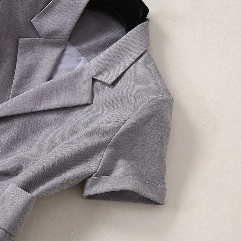 HIGH QUALITY Newest 2020 Summer Runway Dress Women's Short Sleeve Notched Collar Gauze Patchwork Asymmetrical | Женская одежда