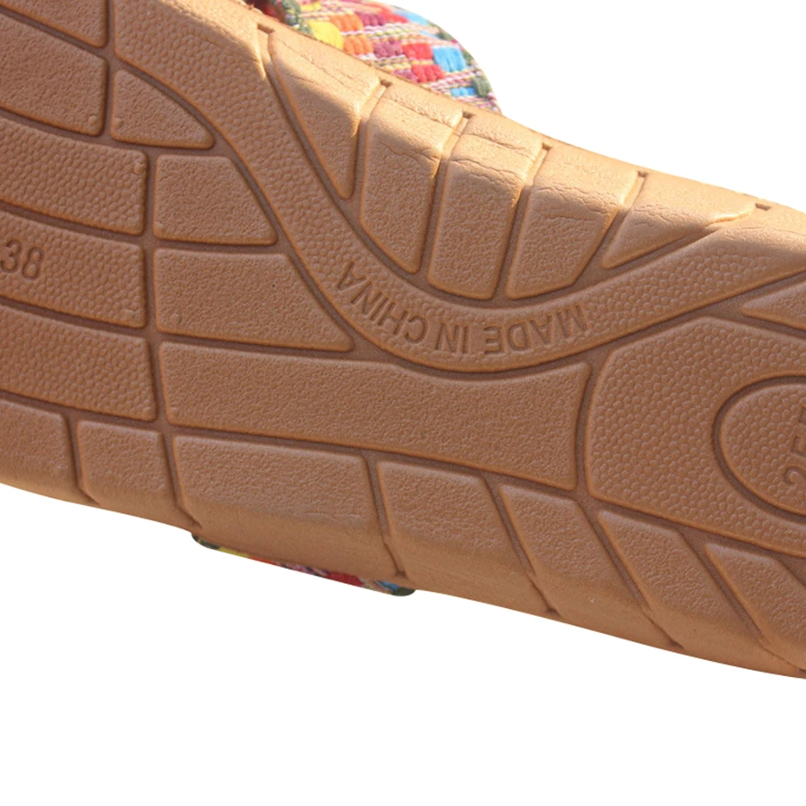 Льняная женская обувь Вьетнамки в клетку Сезон весна-лето Дышащие домашние