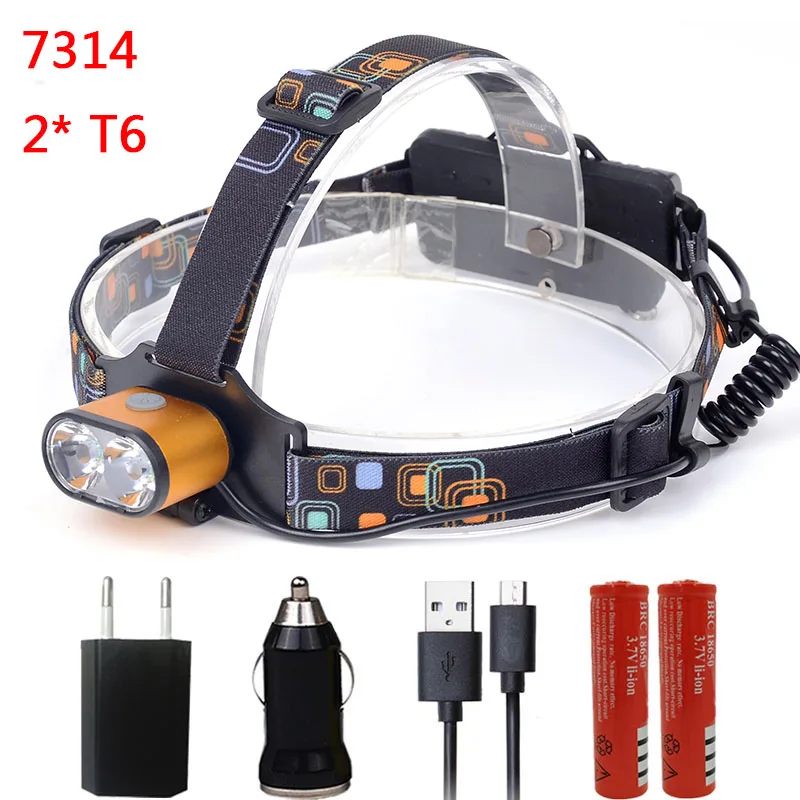 Option I Litwod z307305A 8000LM светодиодный налобный фонарь XM-L2 U3 4 режима Перезаряжаемые головной светильник фара Точечный светильник головной светильник 2*18650 Батарея - Испускаемый цвет: Option I