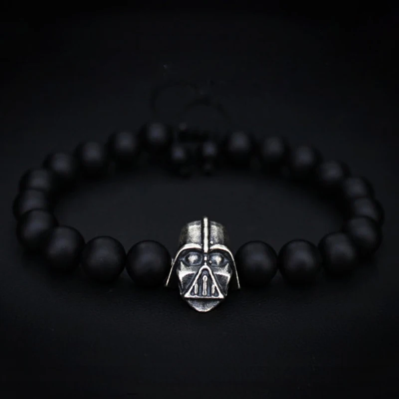 Микро-паве CZ Дарт Вейдер Звездные войны бусины черный рыцарь металлические для