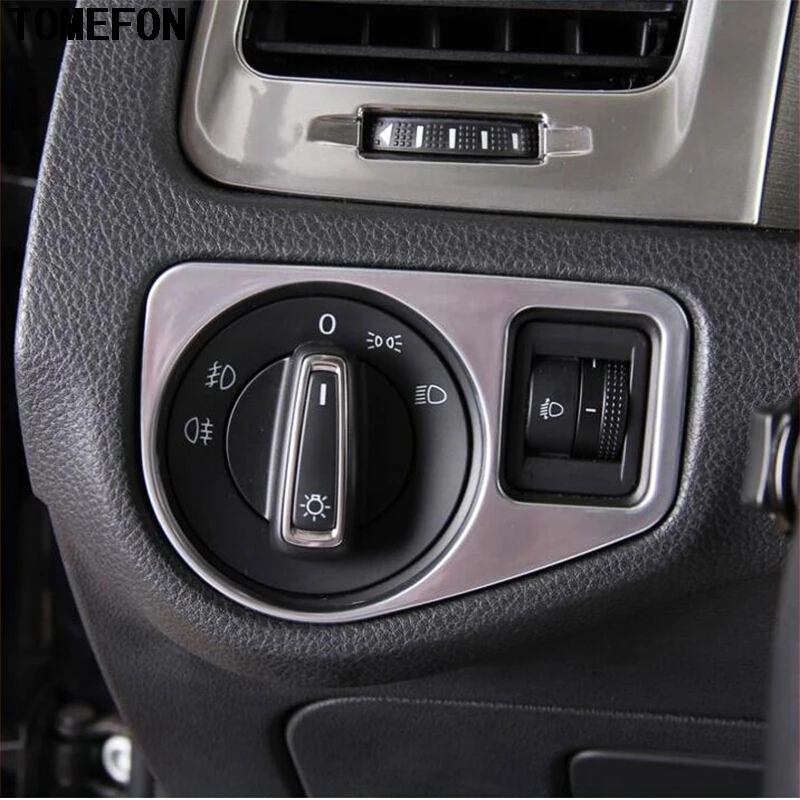 TOMEFON для Volkwagen VW Golf 7 MK7 2013 2014 2015 Авто ABS хромированный переключатель фар кнопки