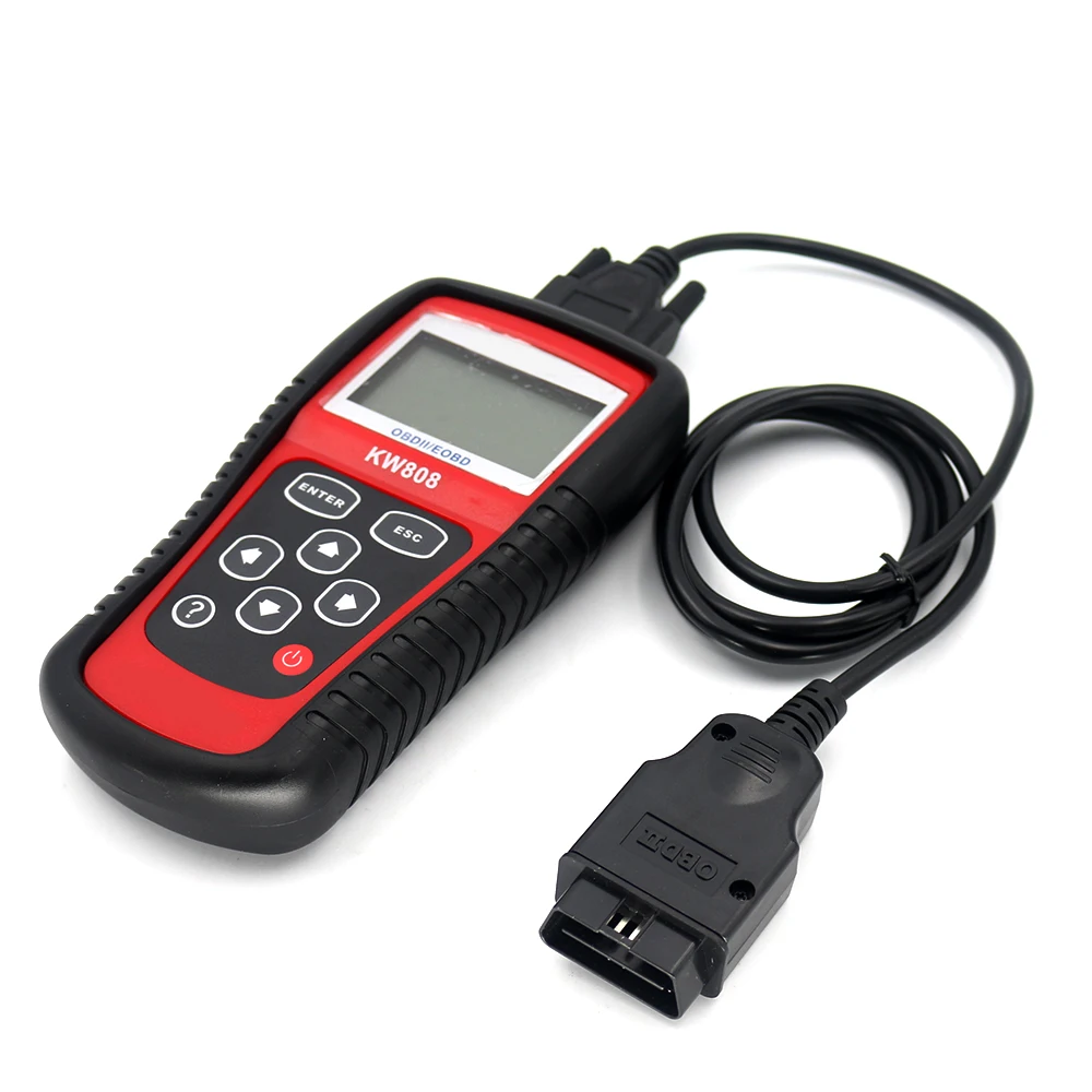 Автомобиль сканер EOBD OBD2 KW808 диагностический онлайн код чтения данных инструмент