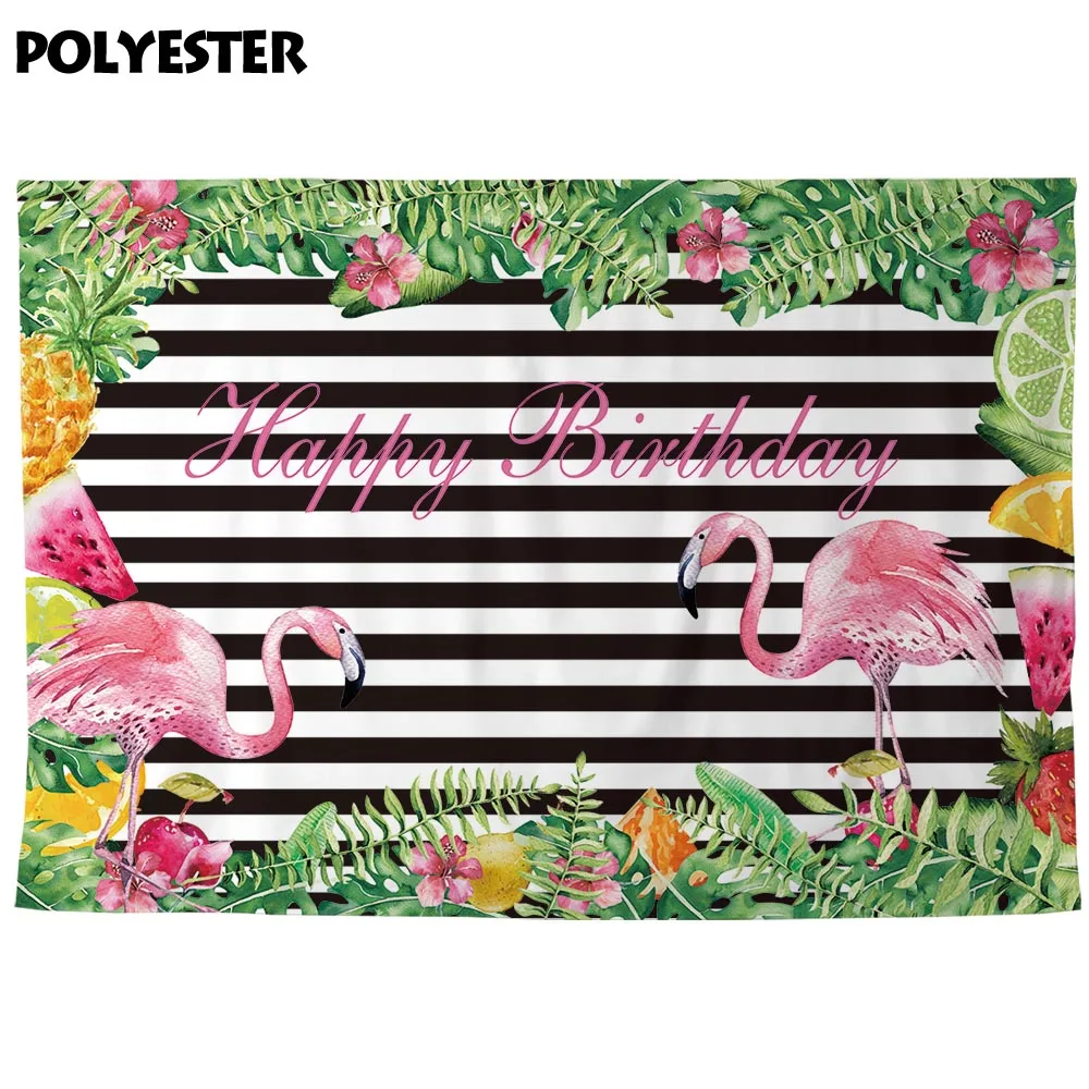 Allenjoy фон для фотосъемки с Фламинго вечерние летние праздничные полосы Гавайские