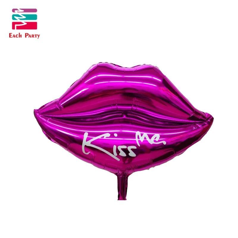 Воздушные шары из фольги Поцелуй рот праздничные воздушные с гелием для