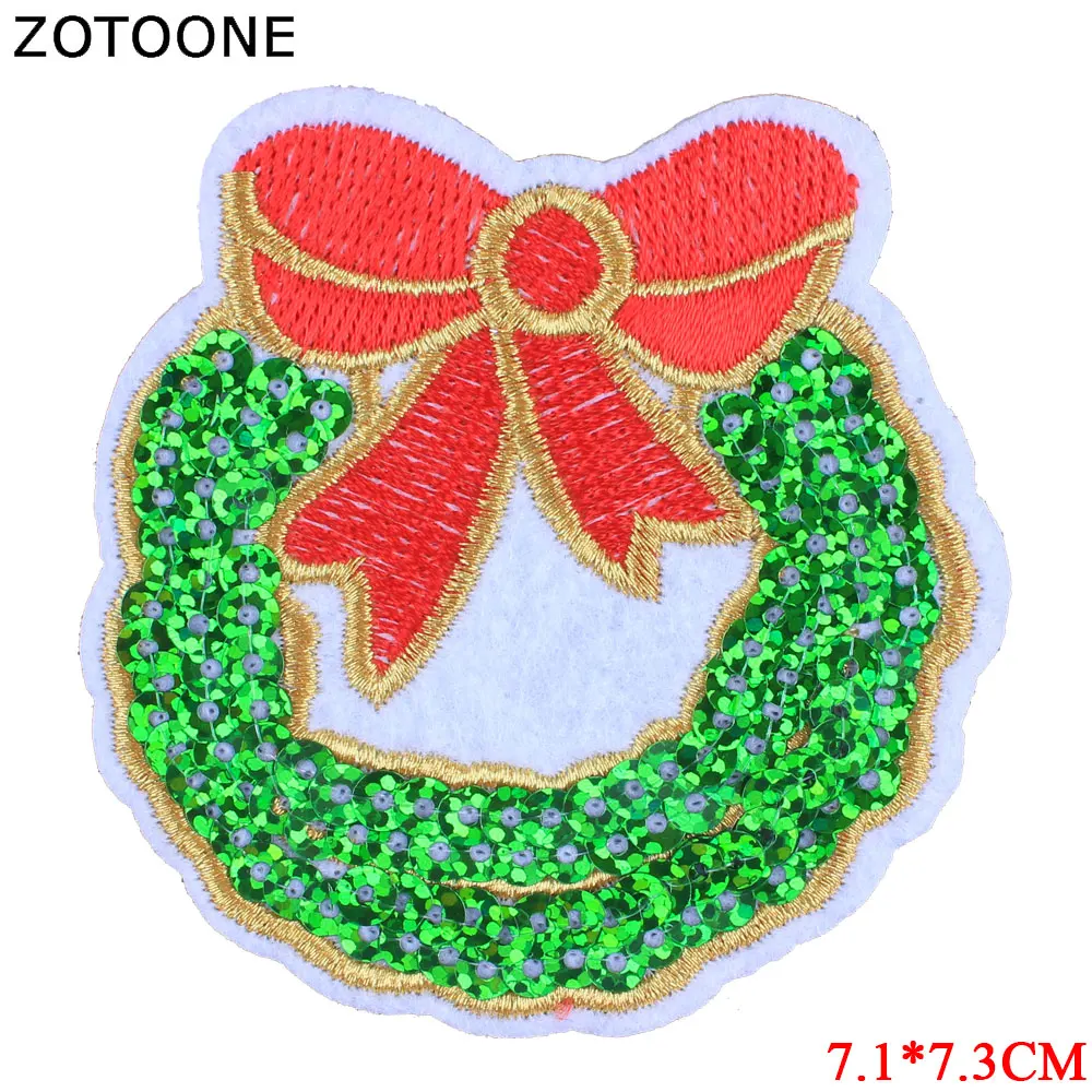 ZOTOONE милые рождественские железные нашивки для одежды DIY милый снеговик елки