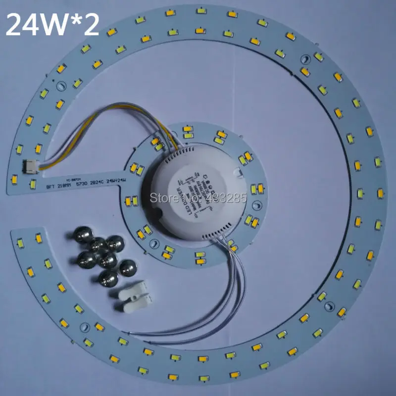 Светодиодный купольный светильник SMD5730 доска/завод деталя 24*2 шт CW/WW Затемнения