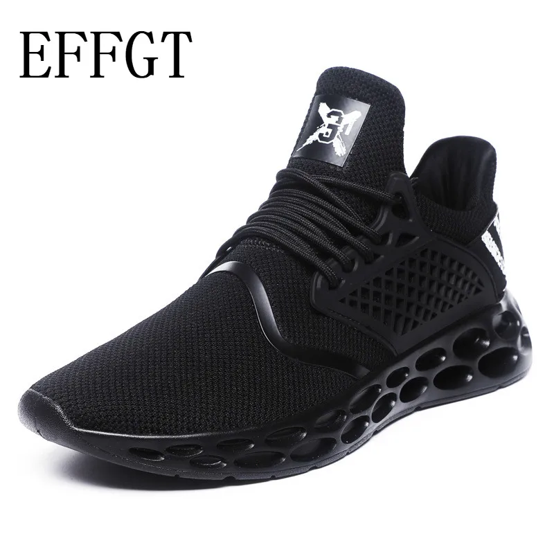 EFFGT Men White Sneakers Unisex Light Mesh Casual Vulcanize Shoes Korean students wild flying woven running shoes K489 | Обувь