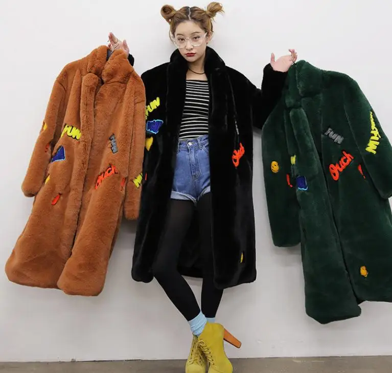 Chaqueta Cuero Mujeroft имитация кроличьего меха женская одежда верхняя Mujer зима осень