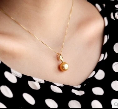 10-11mm round natural Nanyang Kim Pearl Pendant | Украшения и аксессуары