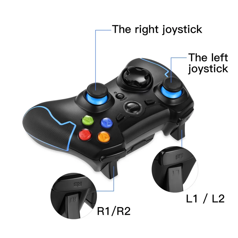 Беспроводной геймпад игровой джойстик контроллер совместим с ПК Windows ForPS3 TV Box Android