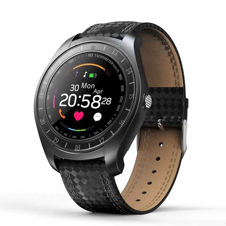 V10 Смарт часы для мужчин с камерой MP3 Bluetooth Smartwatch Шагомер монитор сердечного ритма
