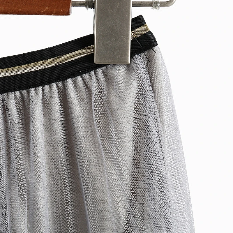 Милая юбка с блестками новинка сезона осень зима 2018 Женская сетчатая средней