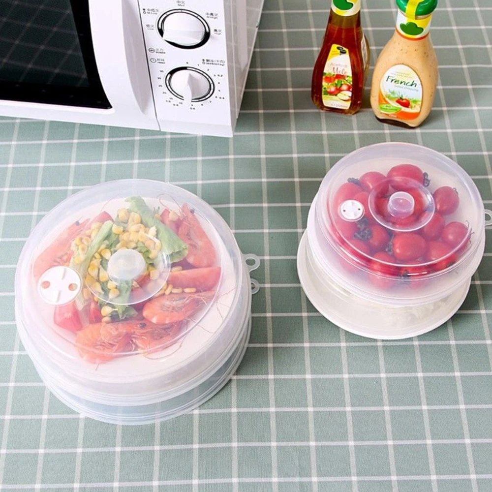 Microwave Cooking Plate Cover Food Dish Lid Ventilated Steam Vent For Kitchen | Дом и сад