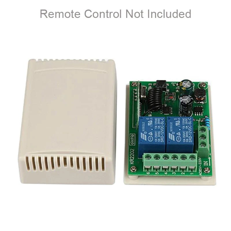1 Receiver Only QIACHIP 433 МГц AC 110 V 220 V Беспроводной 2CH RF Передатчик дистанционного Управление переключатель+ RF реле приемник для свет открывания двери гаража - Цвет: 1 Receiver Only