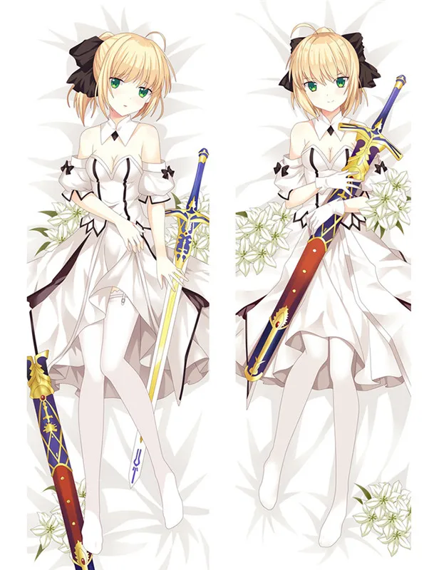 Прозрачный Аниме Dakimakura Body Fate Stay Night Saber 150x50 см 100x35 см чехол для подушки манга 1 - Цвет: Прозрачный