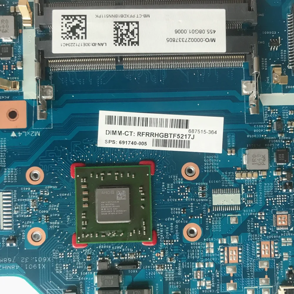 SZWXZY отлично подходит для HP 17-Y Материнская плата ноутбука A8-7410 CPU DDR3 687515-364 691740-005