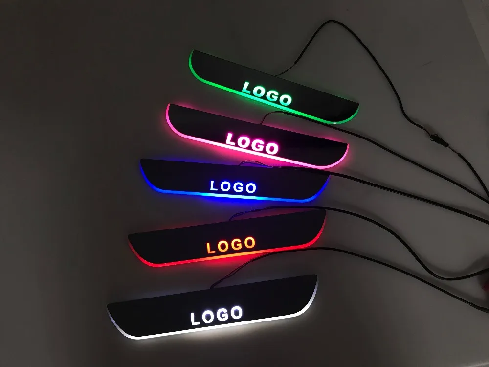 

eOsuns Led moving light scuff pedal for Volkswagen VW Passat CC B6 B7 daynamic door sill welcome pedal mouldings pedal