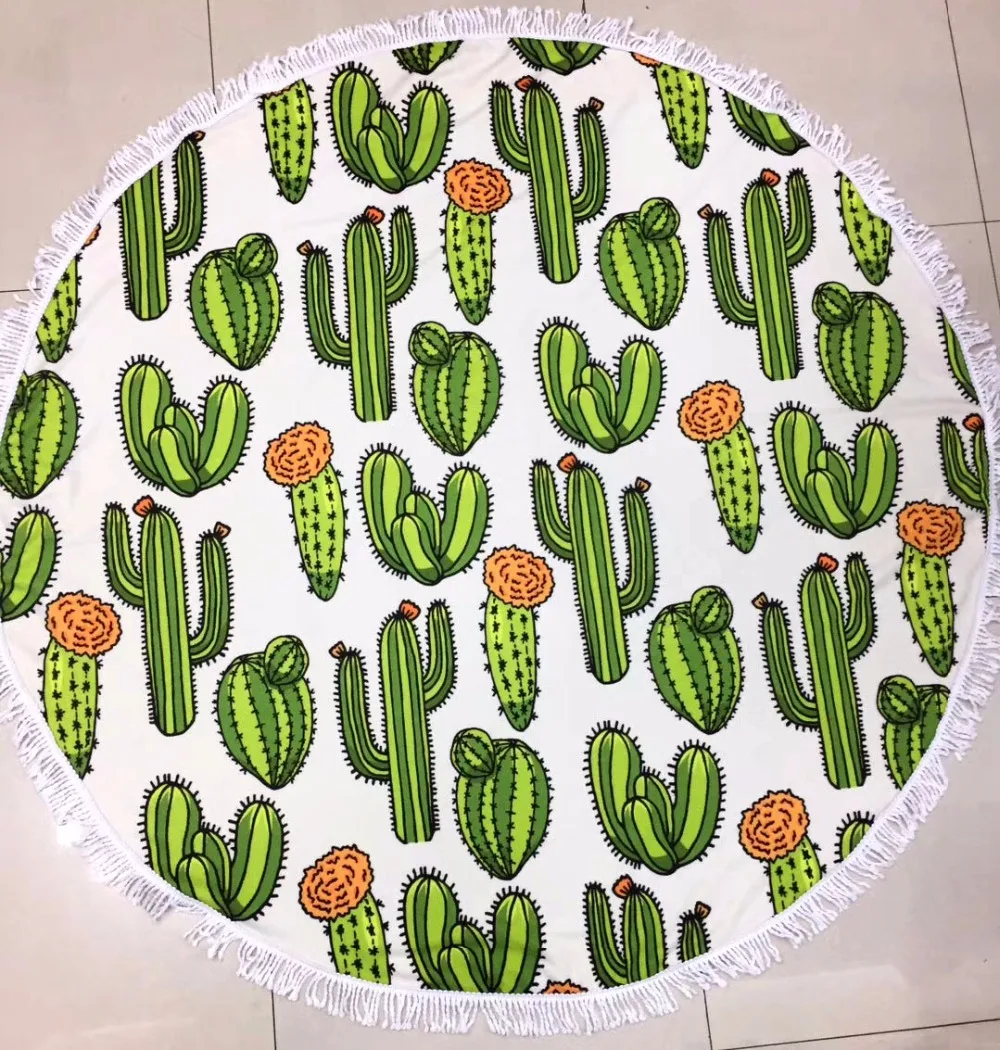 Пляжное полотенце с кисточками пляжное из микрофибры принтом|round beach towel|printed round