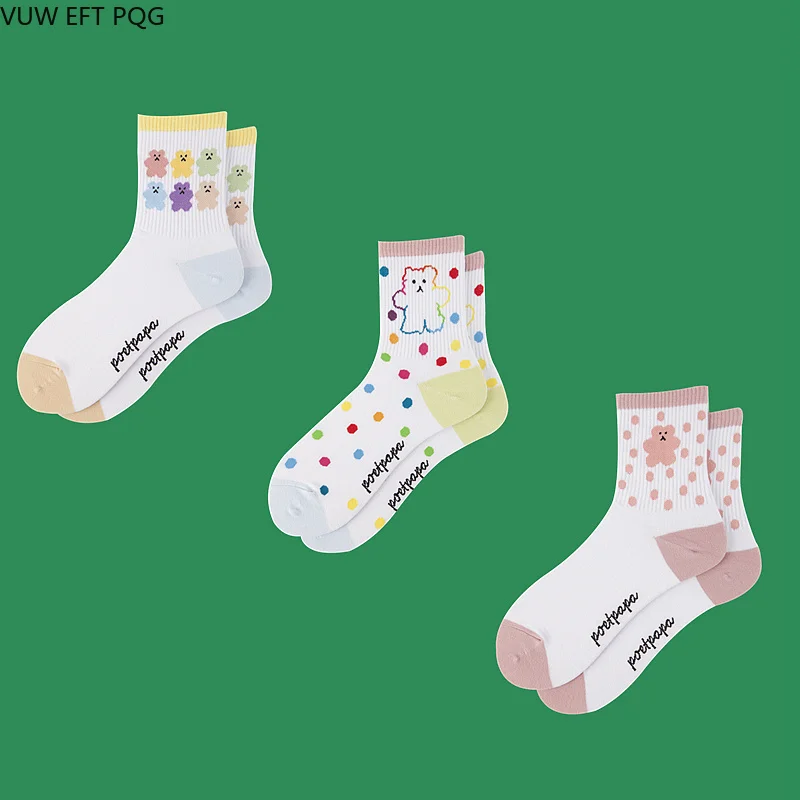 Women's Socks Cute sweetheart style Cotton Colorful Cartoon Cute Funny Happy Socks for Girl Christmas Gift