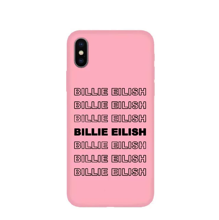 Billie Eilish rainbow blohsh Ocean Eyes Мягкий ТПУ розовый чехол для телефона 11 Pro MAX X10 5 5S 6 6splus 7 8plus XS