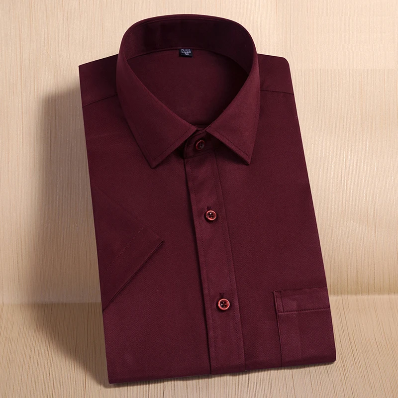 Для мужчин платье-рубашка короткий рукав Camisa социальной Masculina одноцветное