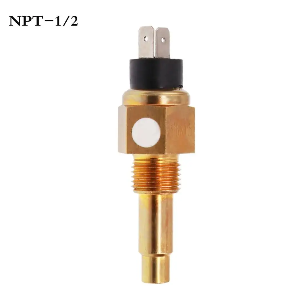 NPT Sensor 52 мм цифровой датчик температуры масла дисплей с температура фитинг-датчик Комплект DC 12 В с 8 цвет светильник - Цвет: NPT Sensor
