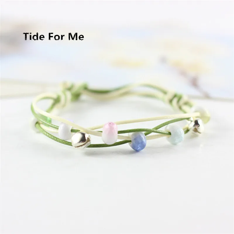 Новинка 2017 Модная бижутерия веревка искусственная кожа для женских зеленых