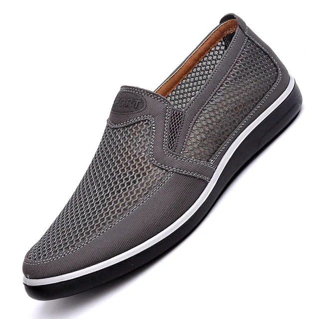 2019 Men'S Casual Shoes sneakers Men Summer Style Mesh Flats For Loafer Creepers High-End Very Comfortable | Обувь