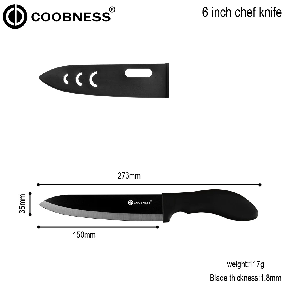 COOBNESS Керамические ножи Аксессуары для приготовления пищи одно черное лезвие кухонный нож 3 4 5 6 дюймов фрукты утилита нарезки шеф-повара нож подарок