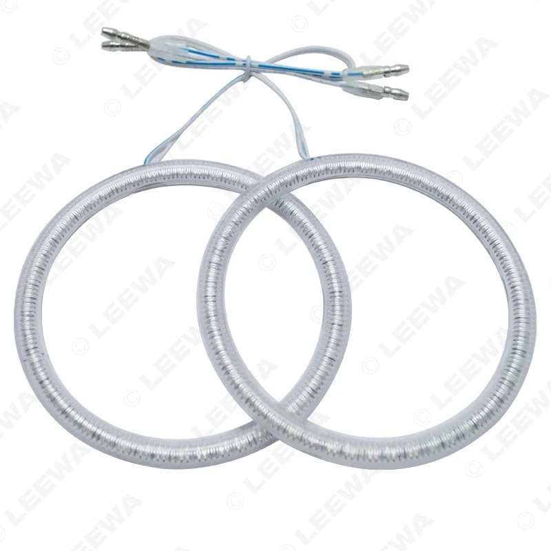LEEWA 2*80mm 2*100mm Car LED Halo Rings Angel Eyes DRL Head Lamp For VOLKSWAGEN Magotan White/Blue/Yellow #CA5267 | Автомобили и