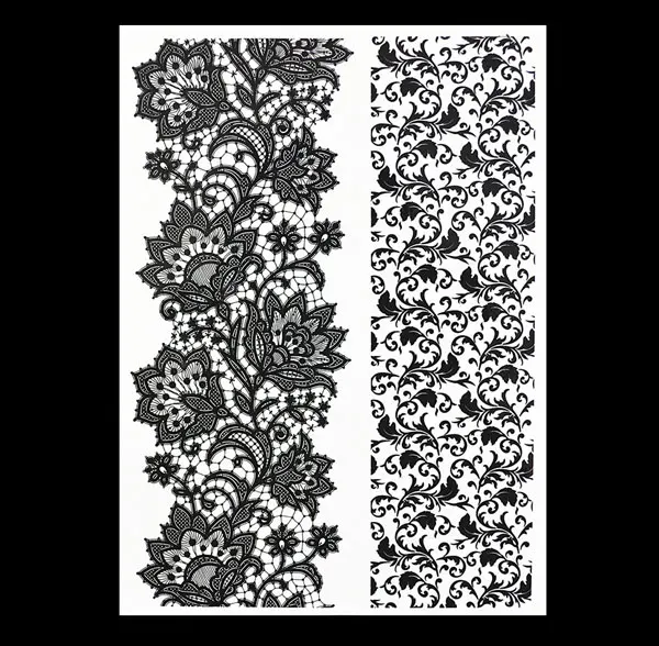 # BH 3 Черные искусственные татуировки Временные наклейки из хны|tattoo sticker|henna tattoo
