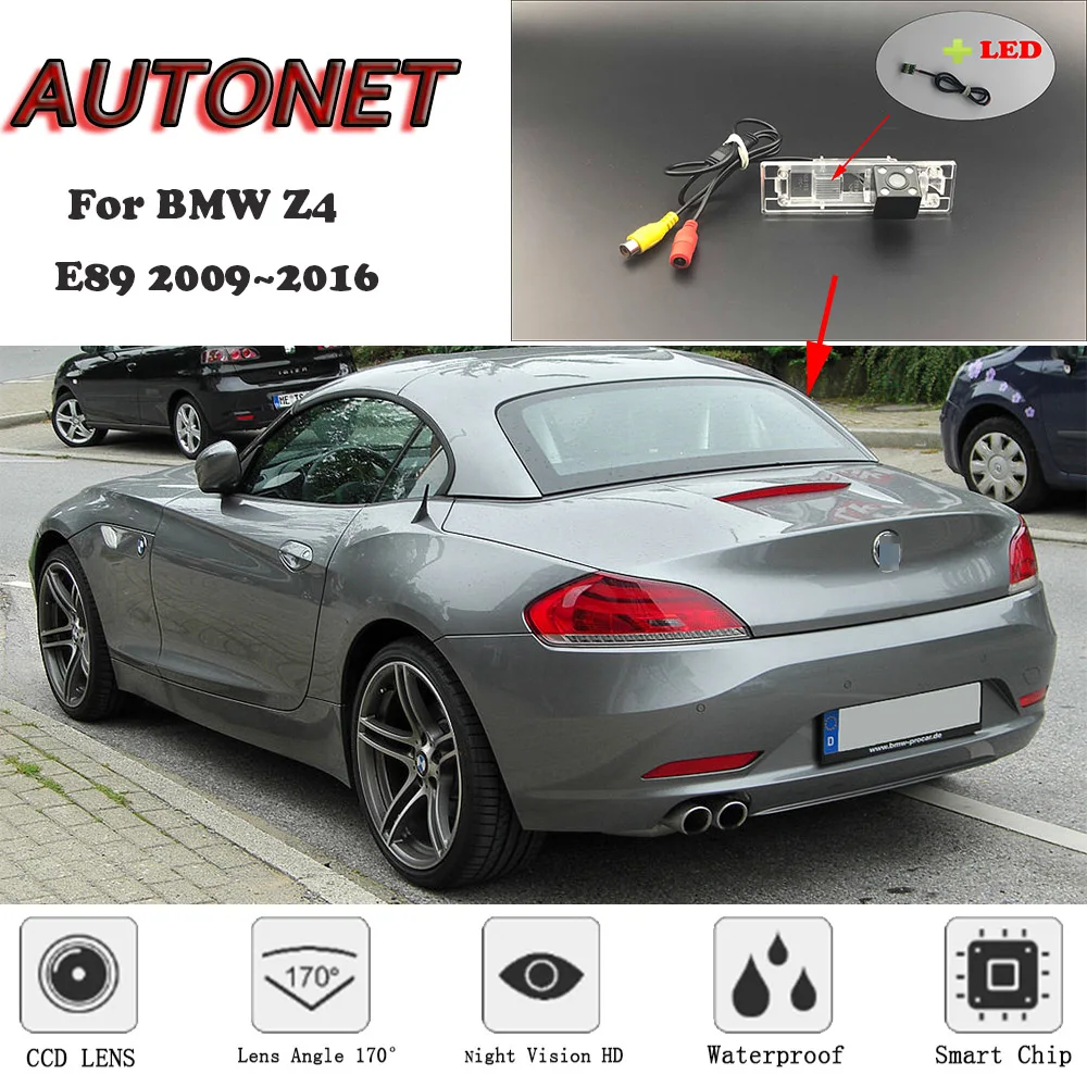 Камера заднего вида AUTONET HD с ночным видением для BMW Z4 E89 2009 ~ 2016 CCD/номерной