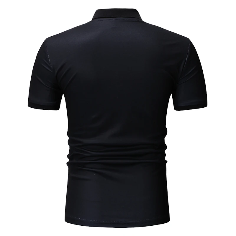 Рубашка-поло мужская повседневная приталенная с коротким рукавом контрастных