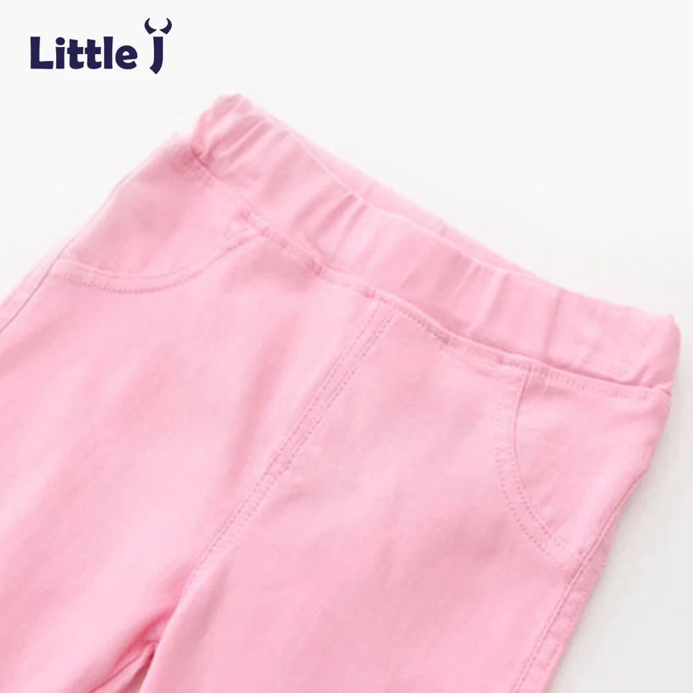 Леггинсы для девочек Little J ярких цветов Детские хлопковые облегающие