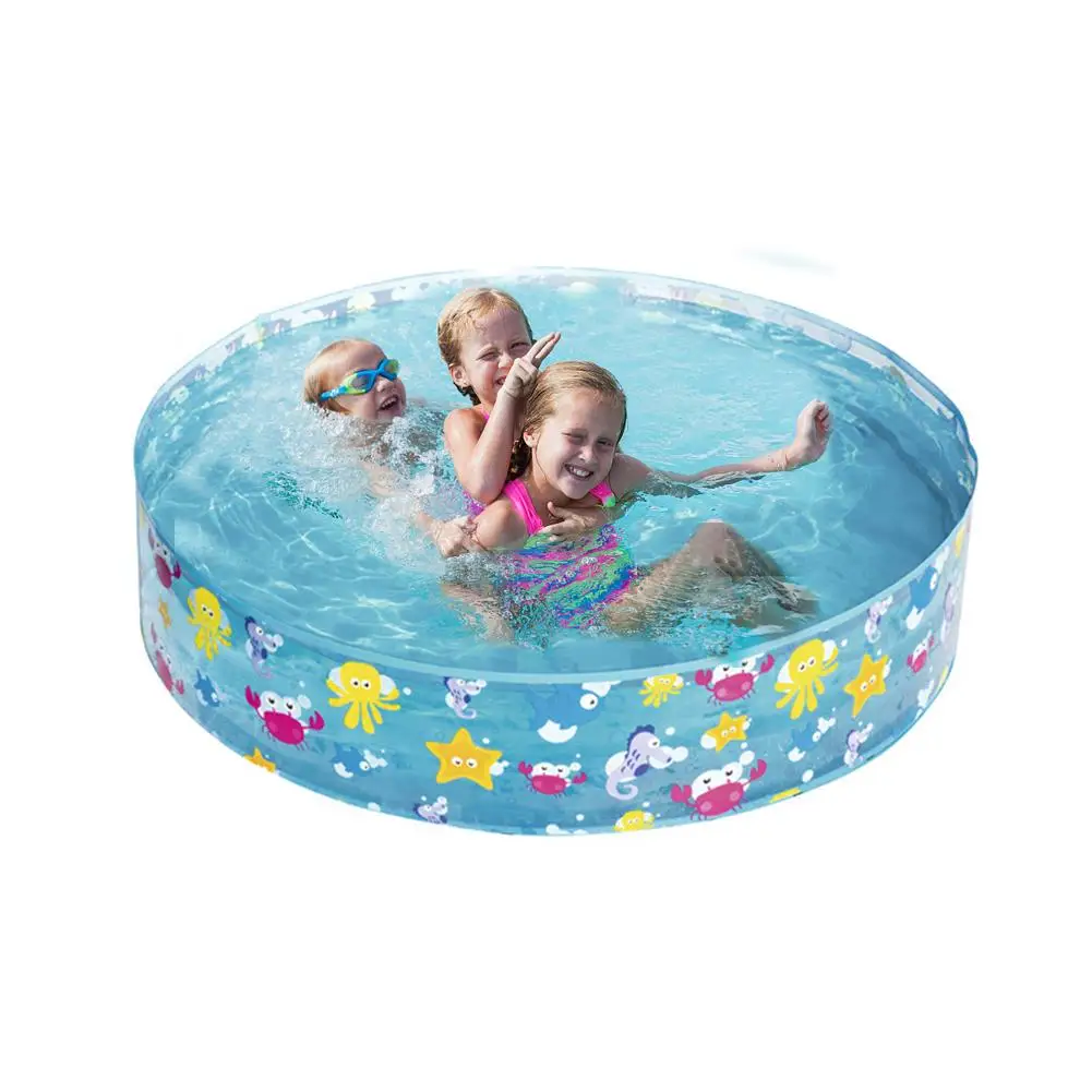 

122*25CM Swimming Pool Kids Inflatable Marine Ball Pool Hard Rubber Round Infant Tub Summer Outdoor Baby Pool